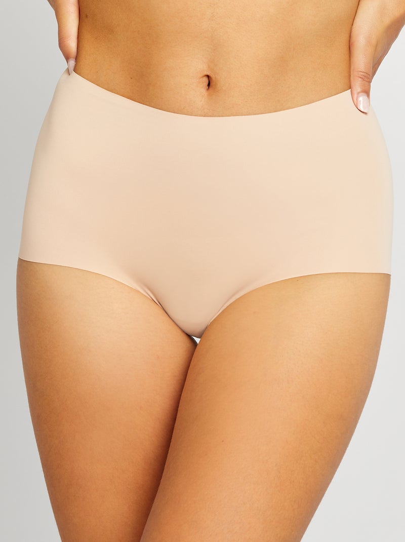 Lot de 2 culottes à taille haute invisible Beige - Kiabi