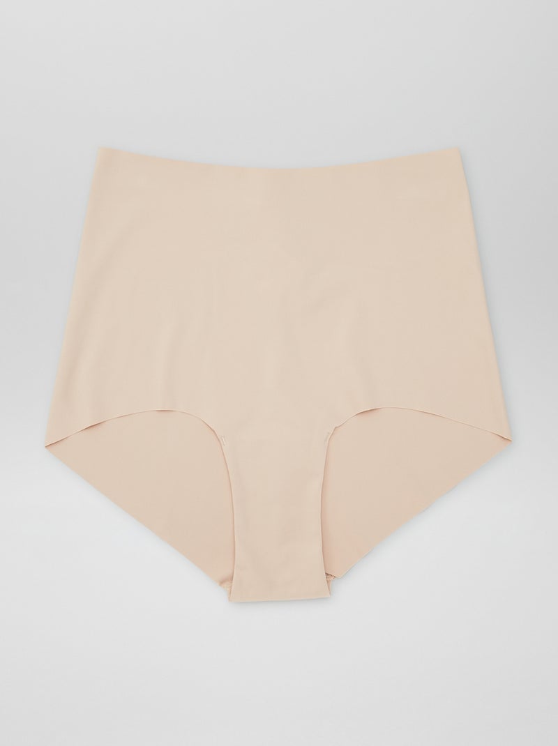 Lot de 2 culottes à taille haute invisible Beige - Kiabi