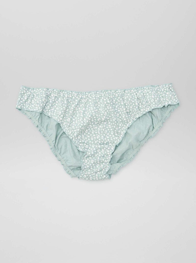 Lot de 2 culottes bloomer imprimées Blanc/vert - Kiabi
