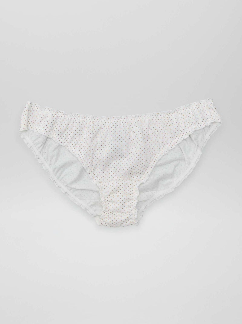 Lot de 2 culottes bloomer imprimées Blanc/vert - Kiabi