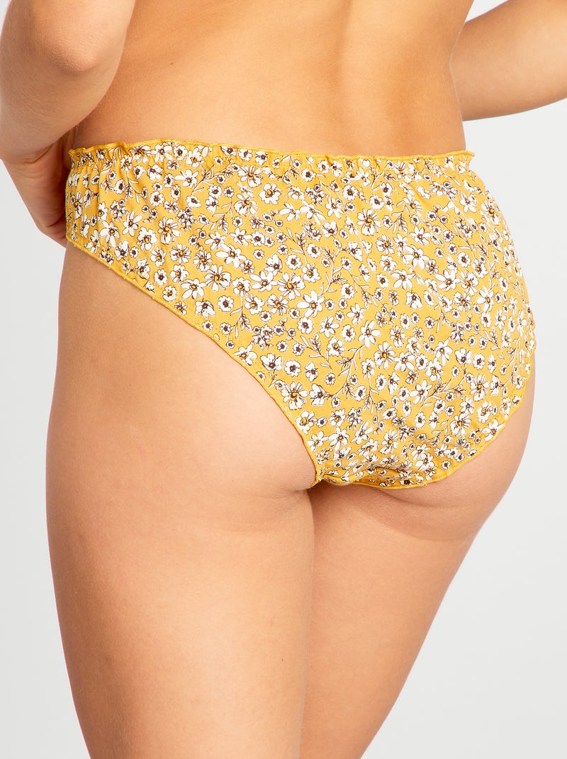 Lot de 2 culottes bloomer imprimées Jaune/noir - Kiabi