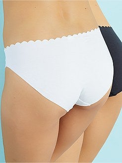 Lot de 2 culottes Body Touch coton stretch 'DIM' - Kiabi