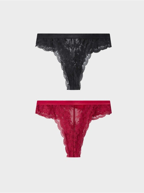 Lot de 2 culottes brésiliennes - Kiabi