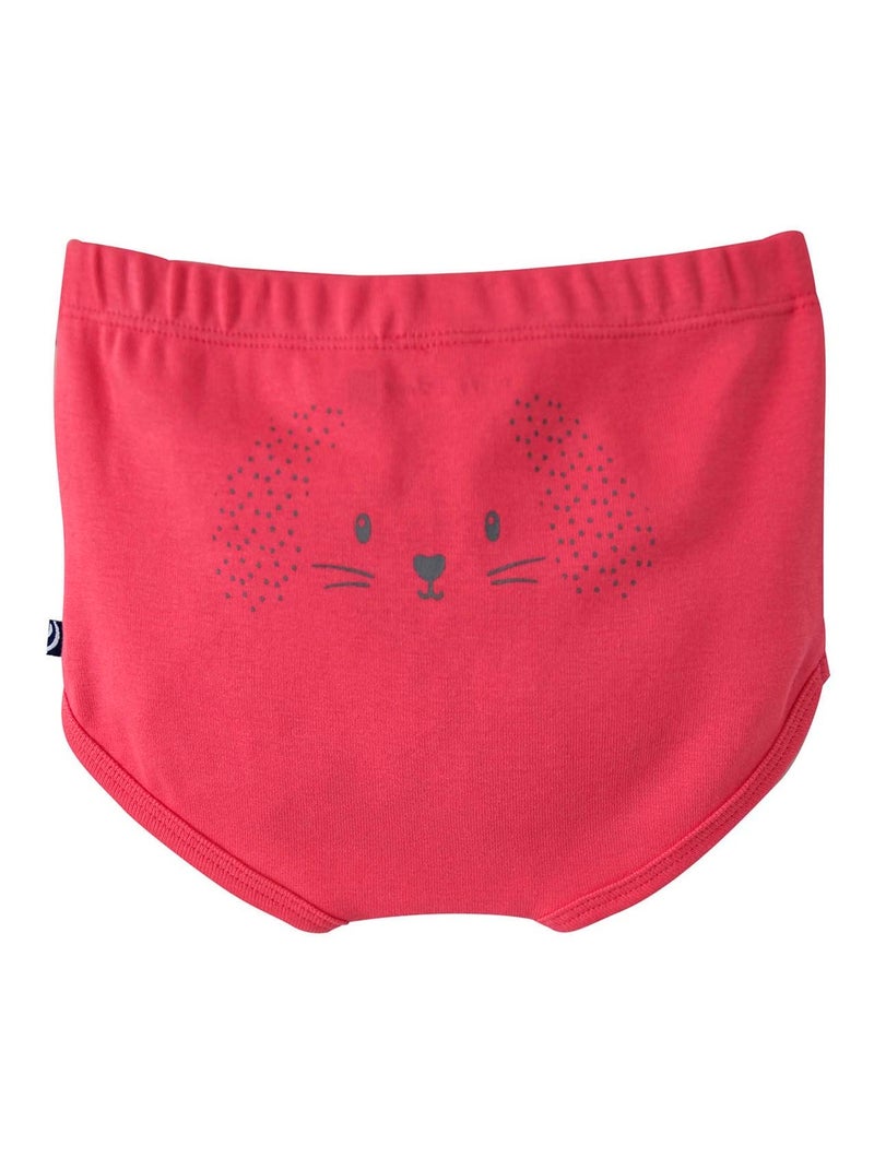 LOT DE 2 CULOTTES CASTILLE Blanc Rose - Kiabi