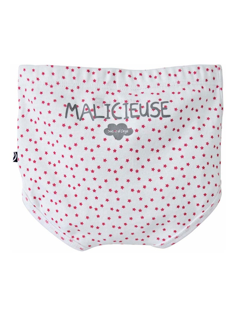LOT DE 2 CULOTTES CASTILLE Blanc Rose - Kiabi