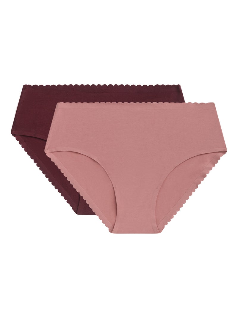 Lot de 2 Culottes coton Body Touch Easy Rose - Kiabi