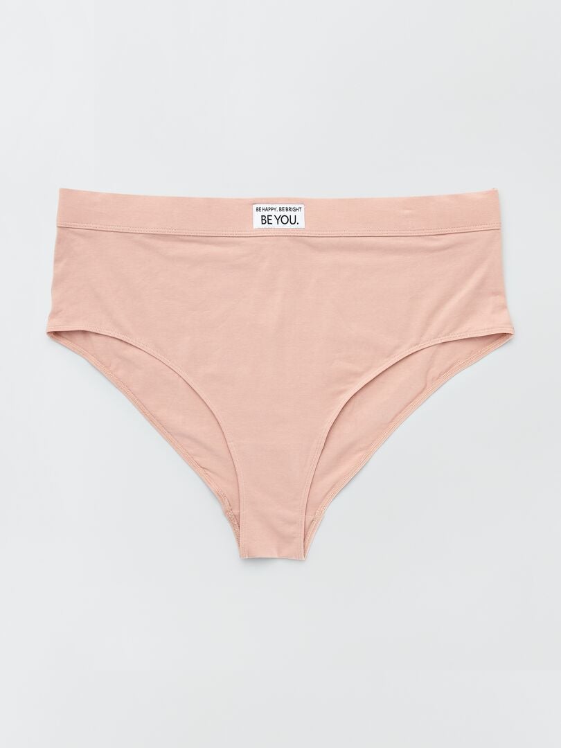 Lot de 2 culottes coton bordeaux/rose - Kiabi