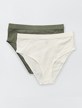 Lot de 2 culottes coton fines côtes