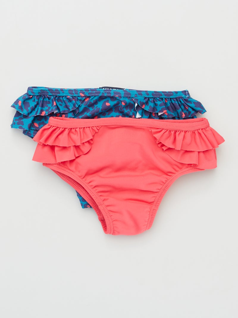 Lot de 2 culottes de bain Vert/rose - Kiabi