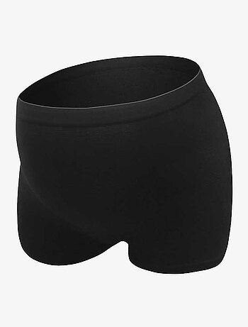 Lot de 2 culottes de grossesse et hospitalières Noir sans couture