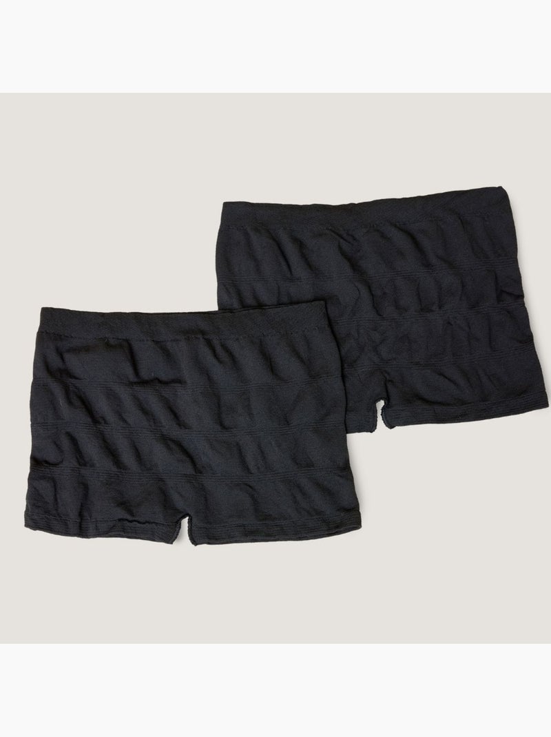 Lot de 2 culottes de grossesse et hospitalières Noir sans couture Noir - Kiabi
