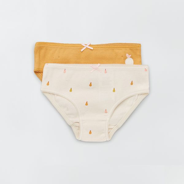 Lot De 2 Culottes Eco Concues Bebe Fille Jaune Kiabi 5 00