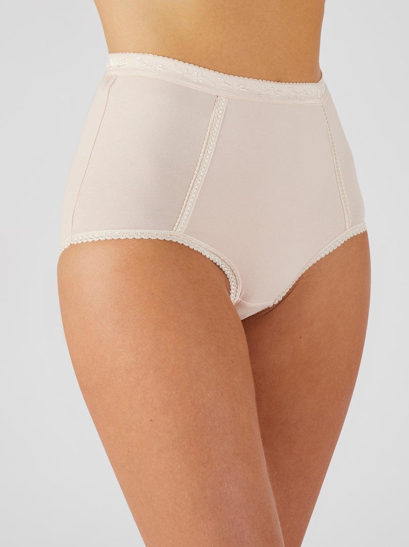 Lot de 2 culottes effet ventre plat Perfect Fit by Damart - Damart Rose - Kiabi