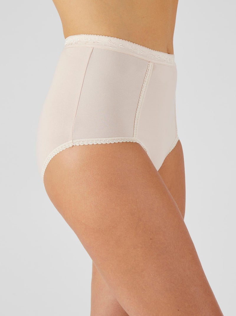 Lot de 2 culottes effet ventre plat Perfect Fit by Damart - Damart Rose - Kiabi