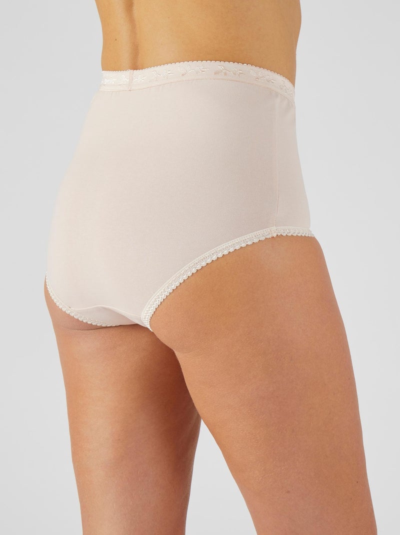 Lot de 2 culottes effet ventre plat Perfect Fit by Damart - Damart Rose - Kiabi