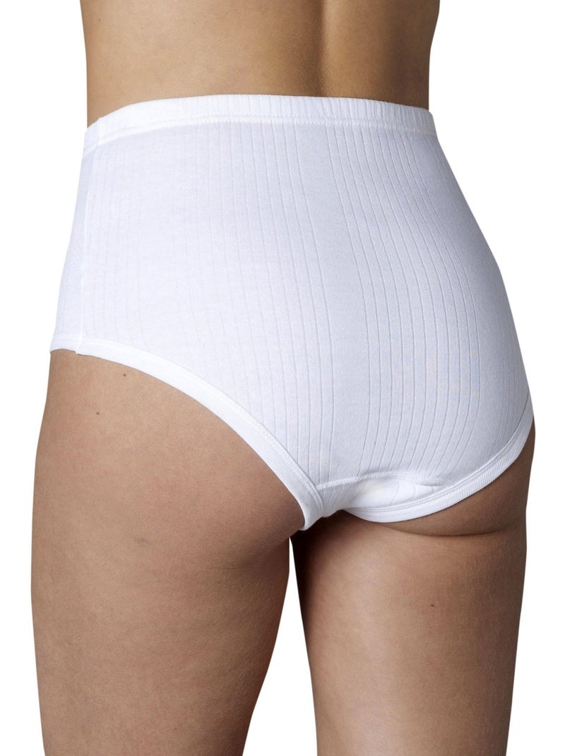Lot de 2 culottes en côtes extensibles - DAXON Blanc Blanc - Kiabi