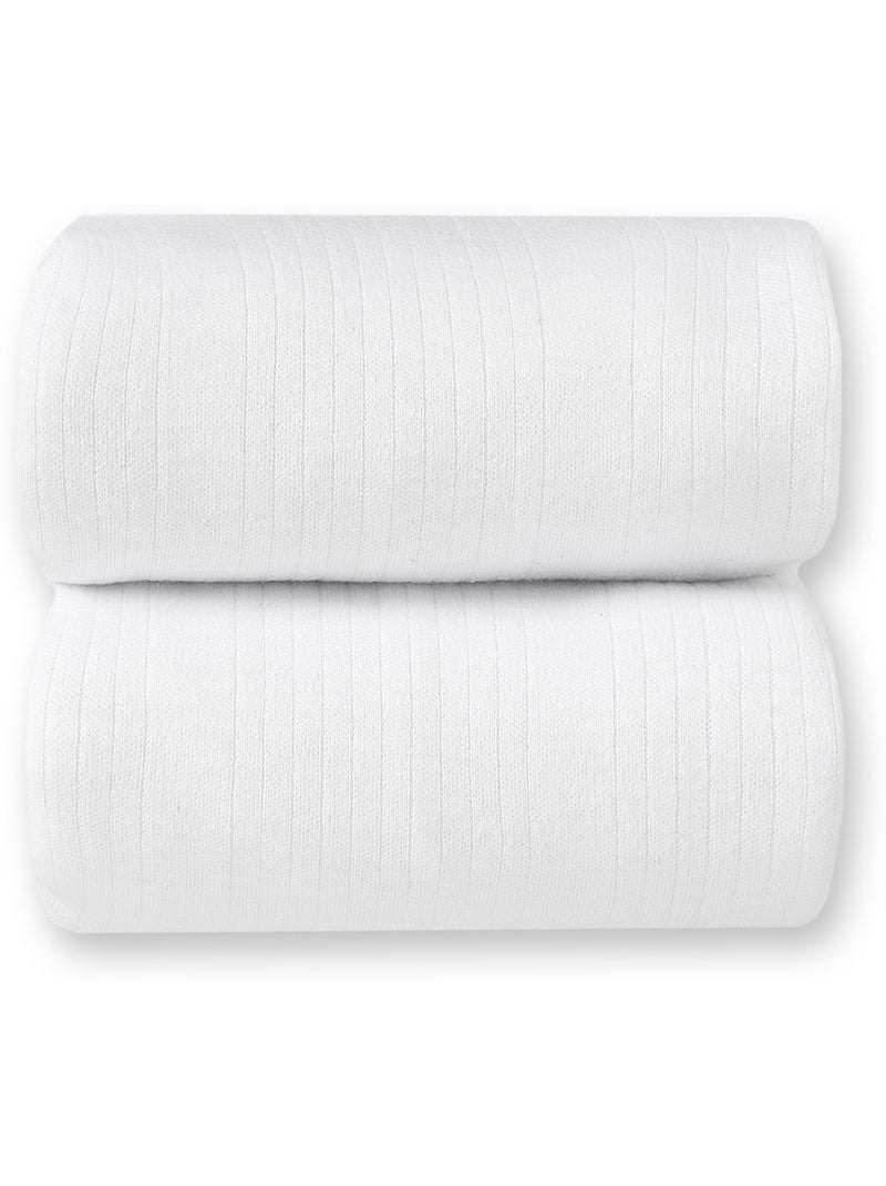 Lot de 2 culottes en côtes extensibles - DAXON Blanc Blanc - Kiabi