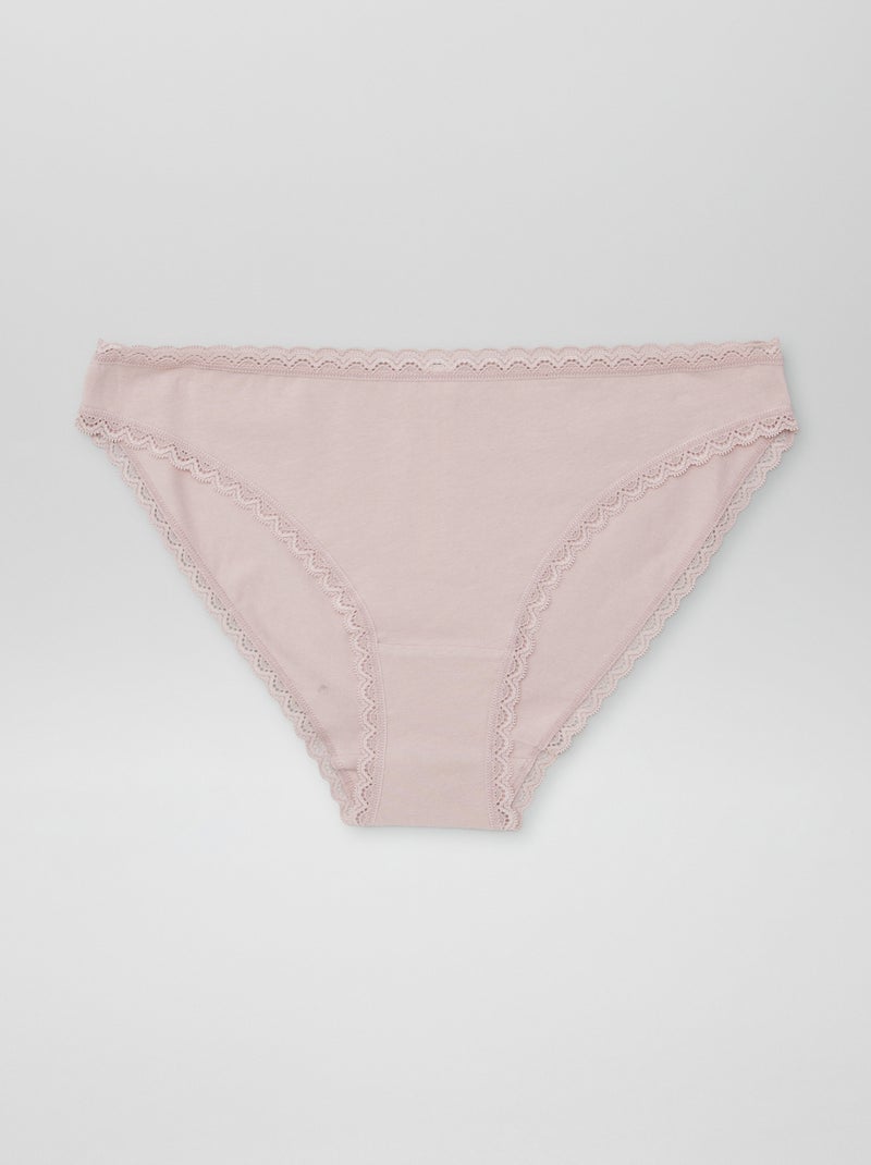 Lot de 2 culottes en coton VIOLET - Kiabi