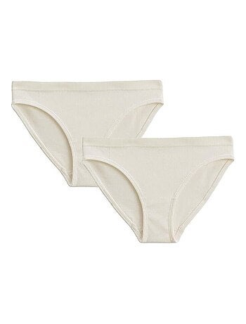 Lot de 2 culottes fille écrues Saeva