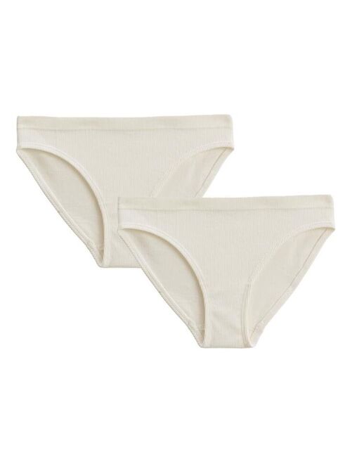 Lot de 2 culottes fille écrues Saeva - Kiabi