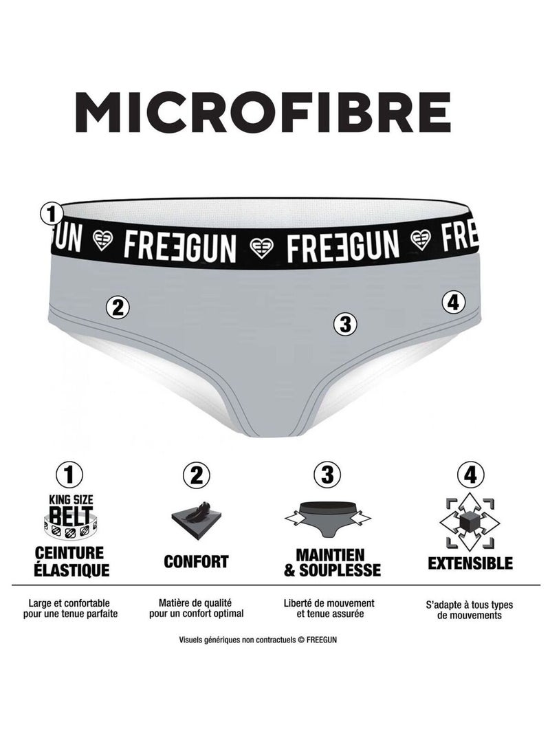 Lot de 2 culottes fille Panther Tiger Freegun Rouge - Kiabi