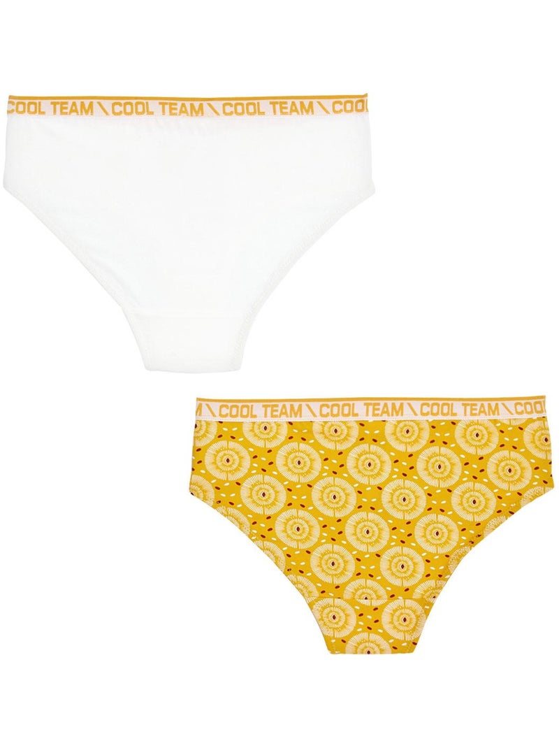 Lot de 2 culottes fille Pokomo Jaune - Kiabi