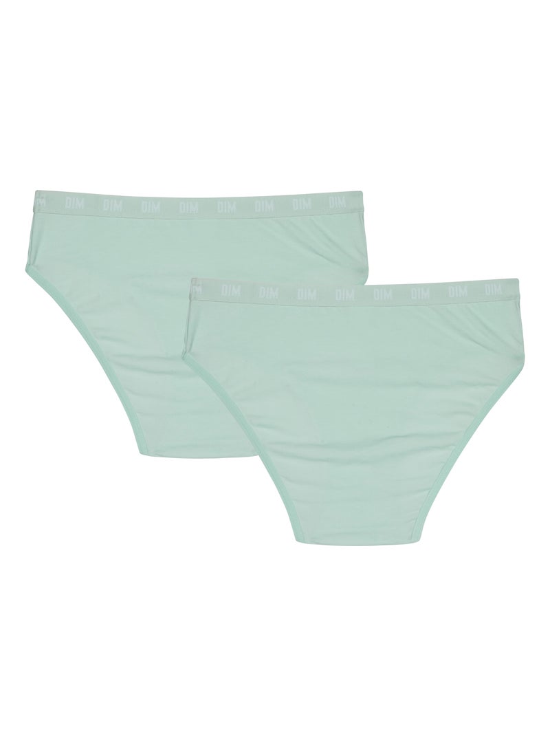 Lot de 2 culottes filles en coton bio Skin Care Vert - Kiabi
