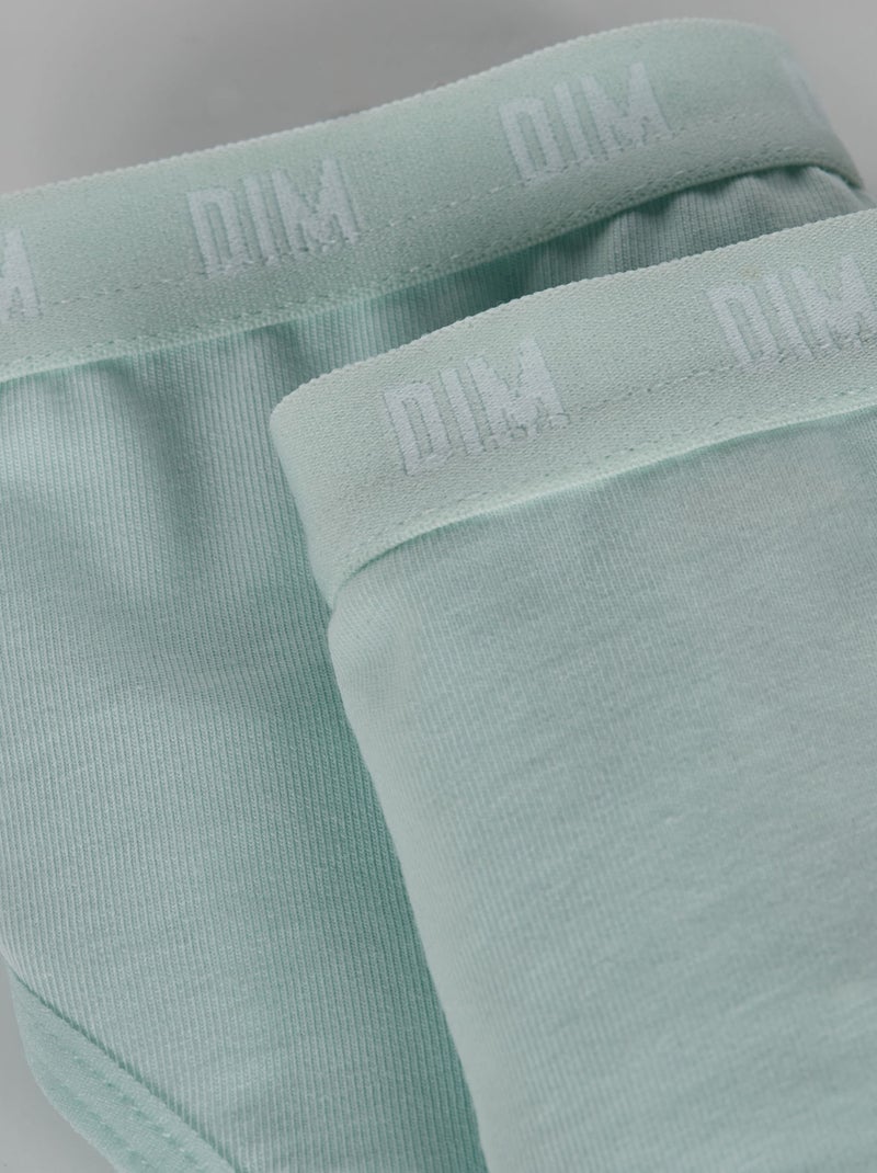 Lot de 2 culottes filles en coton bio Skin Care Vert - Kiabi
