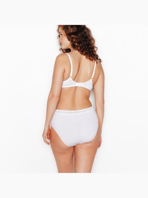 LOT DE 2 CULOTTES HAUTES COTON - RougeGorge Lingerie - Kiabi