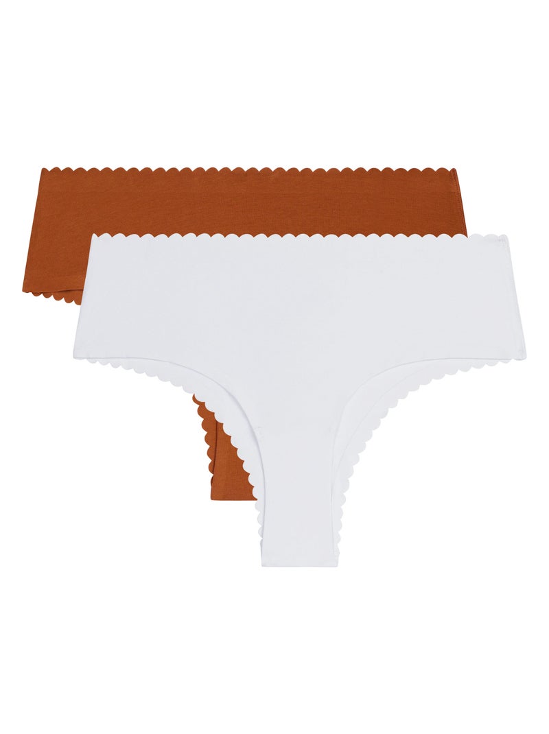 Lot de 2 culottes hipster Body Touch Easy Blanc - Kiabi