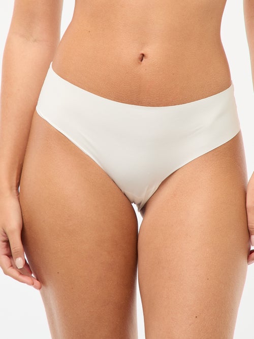 Lot de 2 culottes invisibles en microfibre - Kiabi