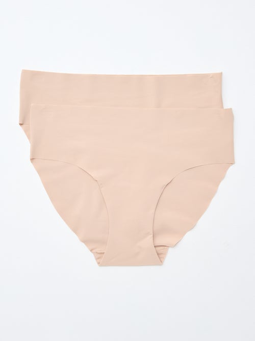 Lot de 2 culottes invisibles en microfibre - Kiabi