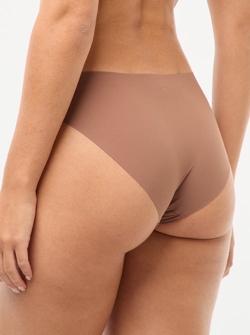 Lot de 2 culottes invisibles en microfibre - Kiabi