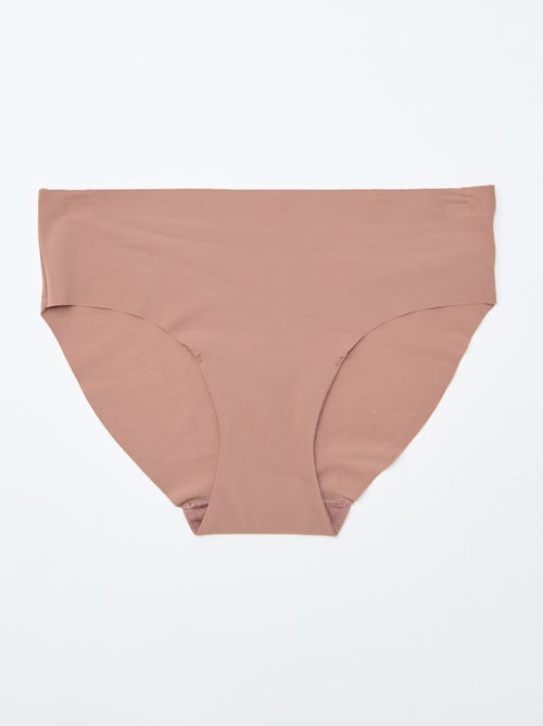 Lot de 2 culottes invisibles en microfibre - Kiabi