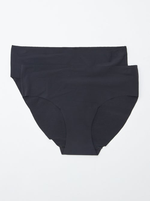 Lot de 2 culottes invisibles en microfibre - Kiabi