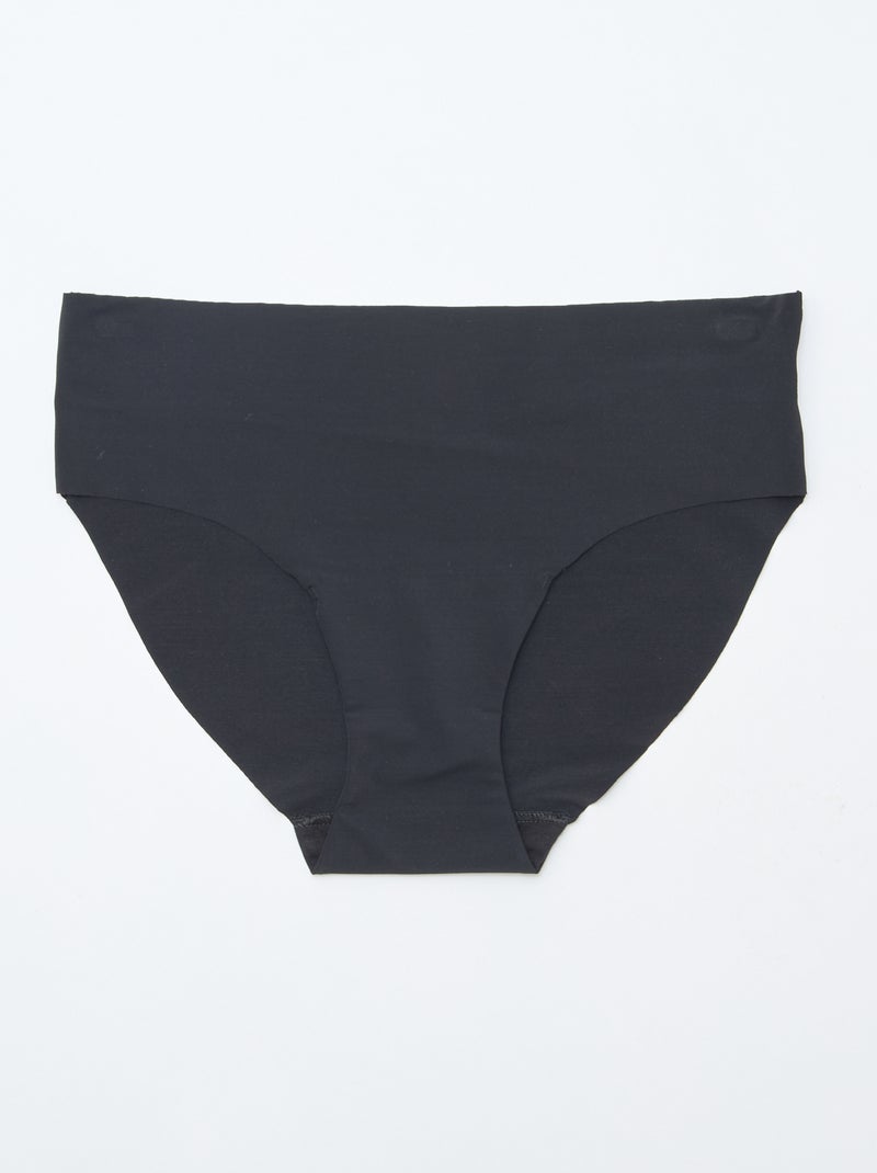 Lot de 2 culottes invisibles en microfibre Noir - Kiabi
