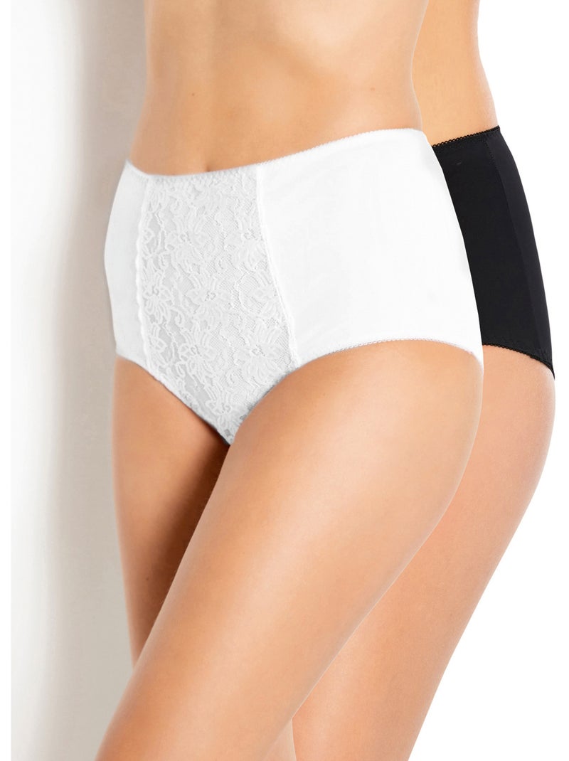 Lot de 2 culottes maxi - DAXON Noir Blanc - Kiabi