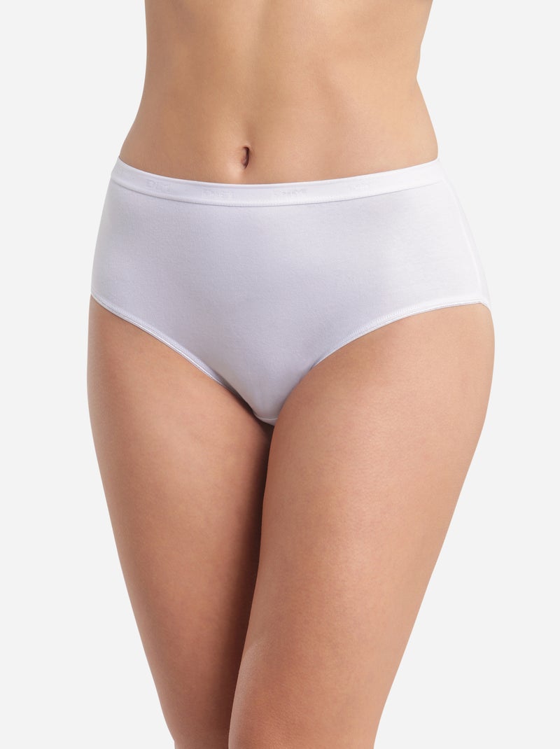 Lot de 2 Culottes Maxi Biologique Coton Plus Bio Blanc - Kiabi