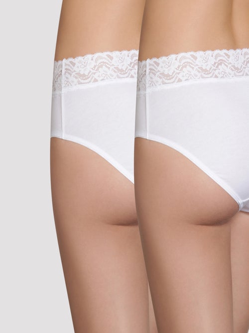 Lot de 2 Culottes Maxi Coton Coton Plus Féminine - Kiabi