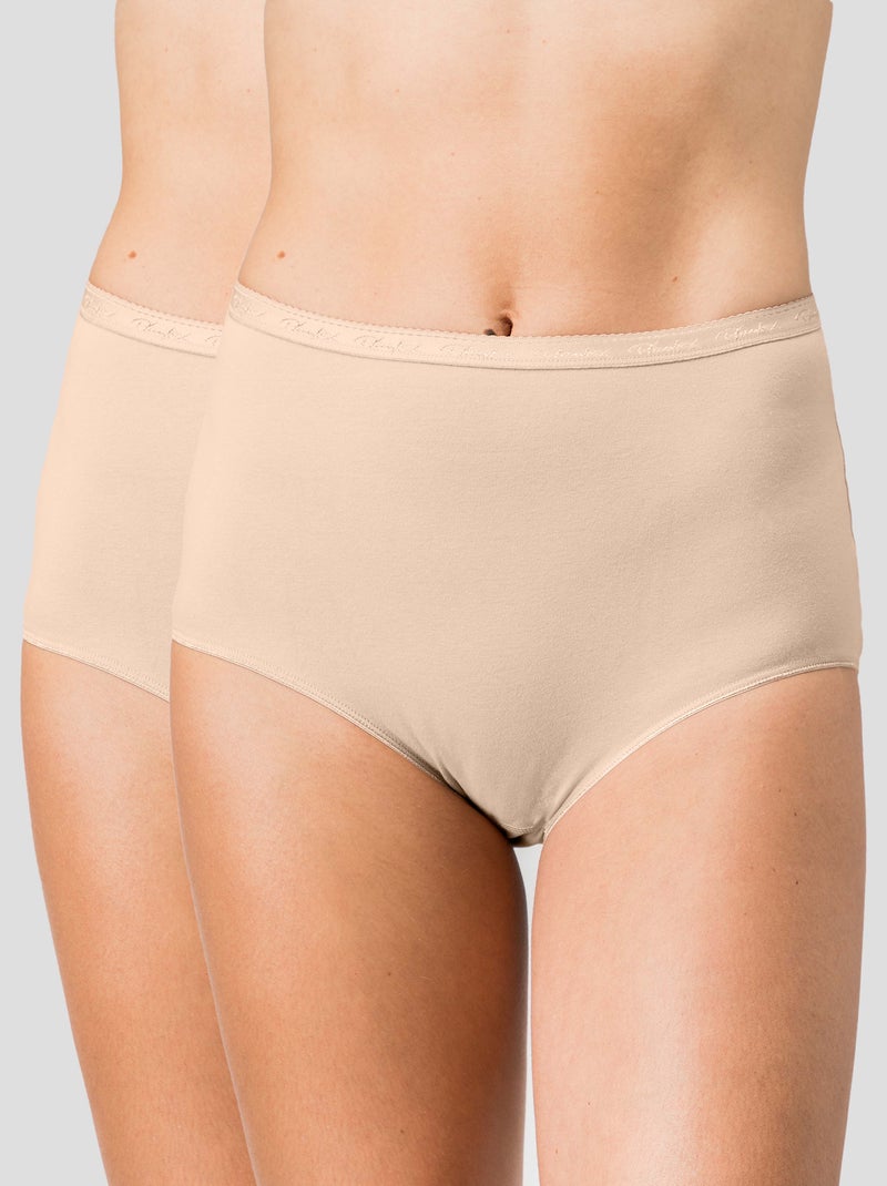 Lot de 2 culottes maxi Cotton 'Playtex' blanc - Kiabi