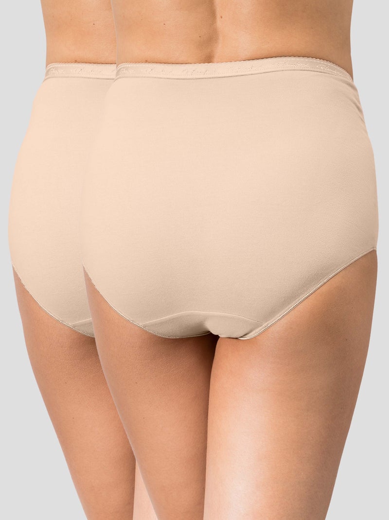 Lot de 2 culottes maxi Cotton 'Playtex' blanc - Kiabi