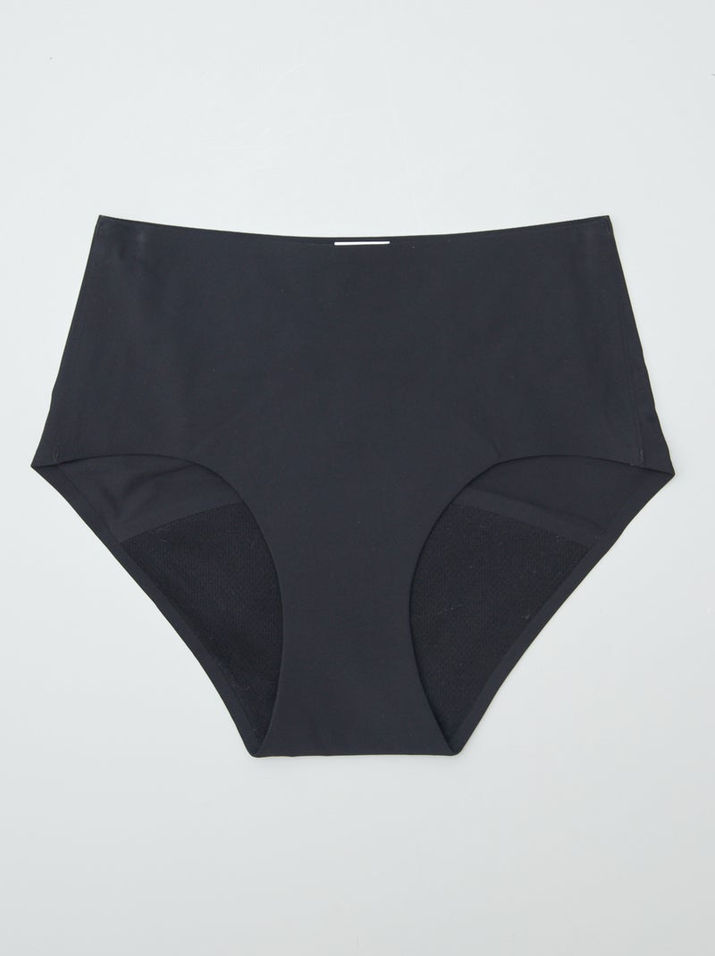 Lot de 2 culottes menstruelles flux léger noir - Kiabi