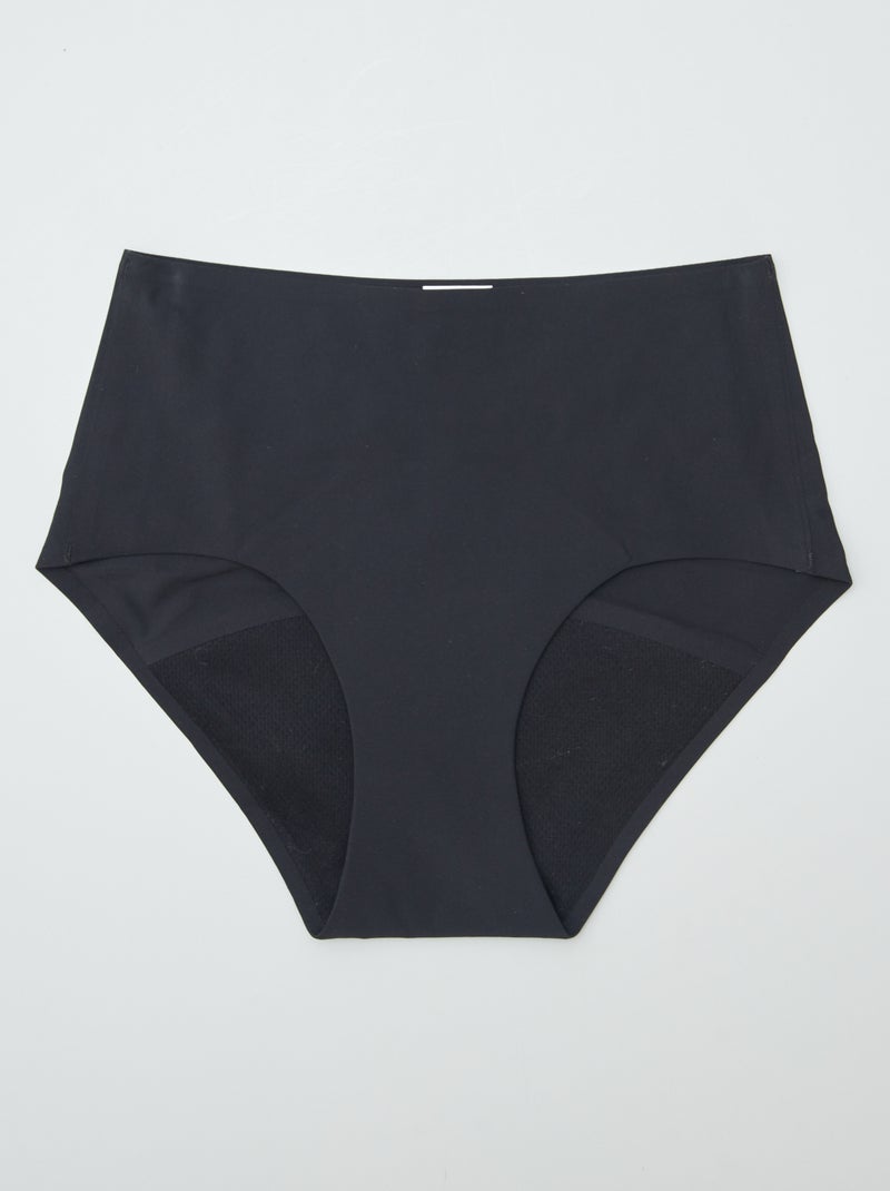 Lot de 2 culottes menstruelles flux léger noir - Kiabi