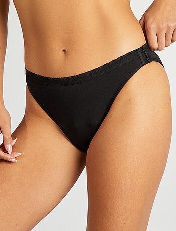 Lot de 2 culottes menstruelles lavables coton - collection facile à enfiler