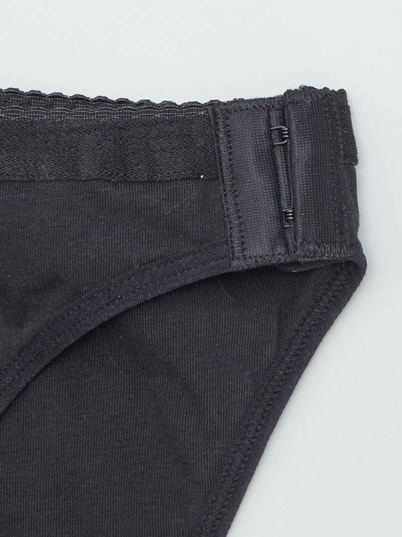 Lot de 2 culottes menstruelles lavables coton  - So Easy noir - Kiabi