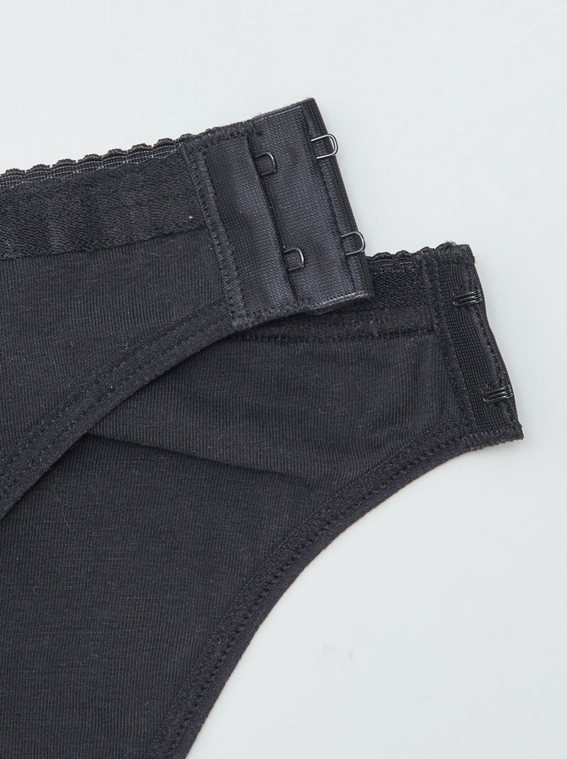 Lot de 2 culottes menstruelles lavables coton  - So Easy noir - Kiabi