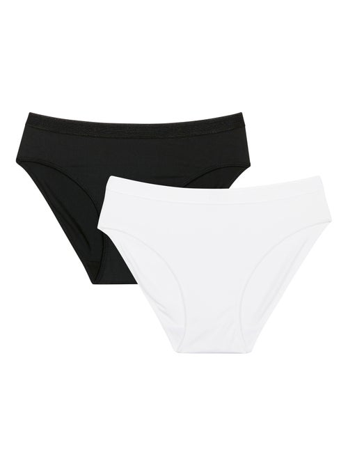 Lot de 2 Culottes Microfibre Micro - Kiabi