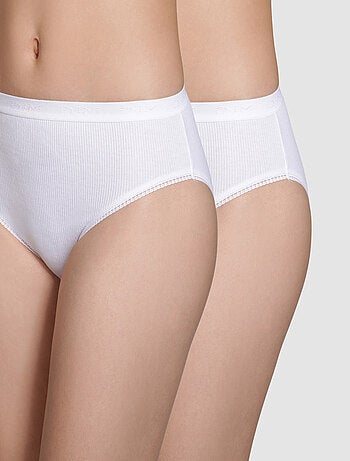 Lot de 2 Culottes Midi Coton Pur Coton