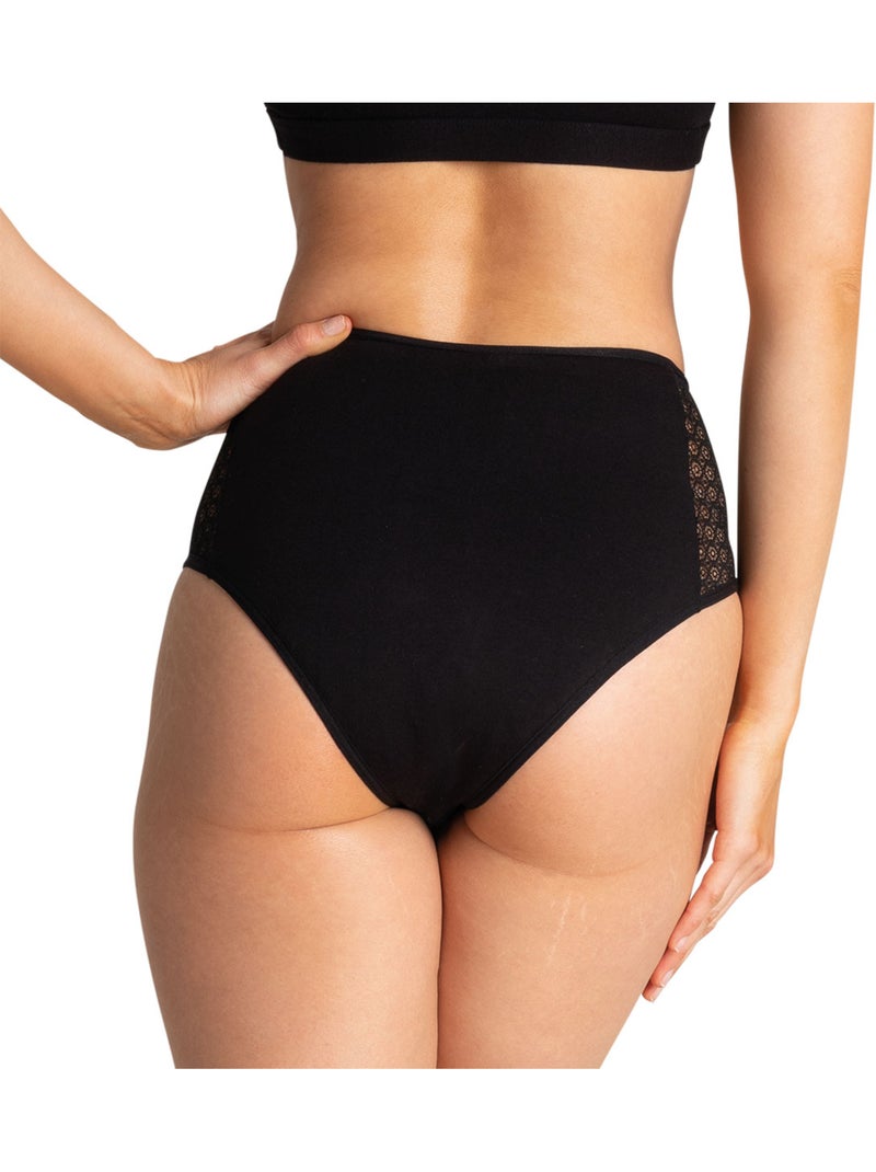 Lot de 2 culottes midi pour fuites urinaires femme Athena Noir - Kiabi