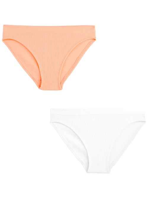 Lot de 2 culottes rose et blanche fille Saeva - Kiabi
